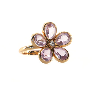 Tiffany & Co. Sparklers Flower Ring 18K Rose Gold with Amethyst and Diamond