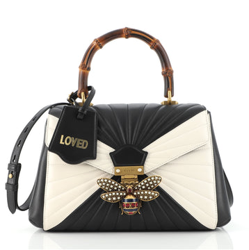 Gucci Queen Margaret Top Handle Bag Multicolor Quilted Leather Medium