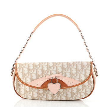 Christian Dior Vintage Trotter Romantique Shoulder Bag Diorissimo Coated Canvas Small