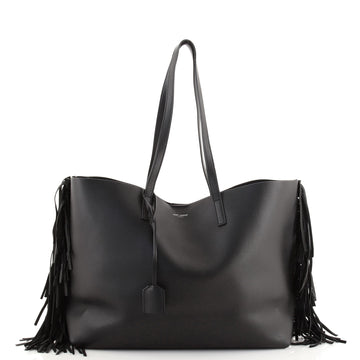 Saint Laurent Fringe Shopper Tote Leather Large