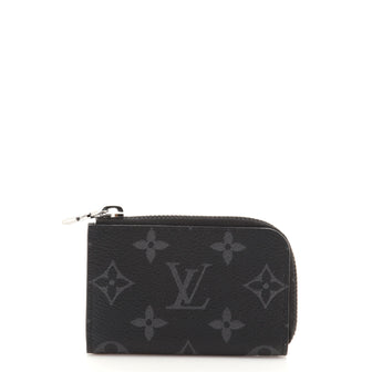 Louis Vuitton Zip Coin Purse Monogram Eclipse Canvas