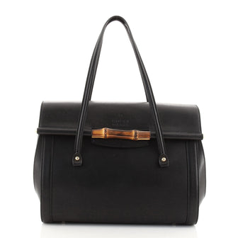 Gucci Bamboo Bullet Top Handle Bag Leather Large