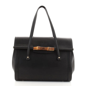 Gucci Bamboo Bullet Top Handle Bag Leather Large