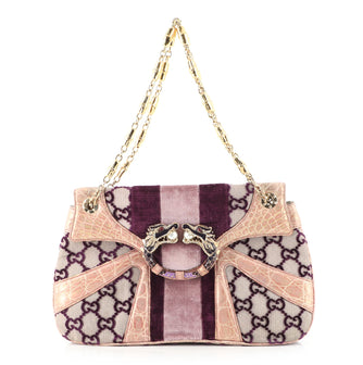 Gucci Jeweled Dragon Bag Velvet Monogram