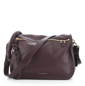 Alexander McQueen Skull Zip Shoulder Bag Leather Medium