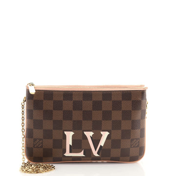 Louis Vuitton Double Zip Pochette Damier