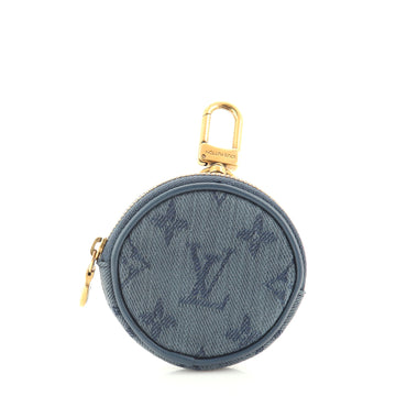 Louis Vuitton Round Bag Charm and Key Holder Monogram Denim