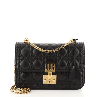 Christian Dior Dioraddict Flap Bag Cannage Quilt Lambskin Medium