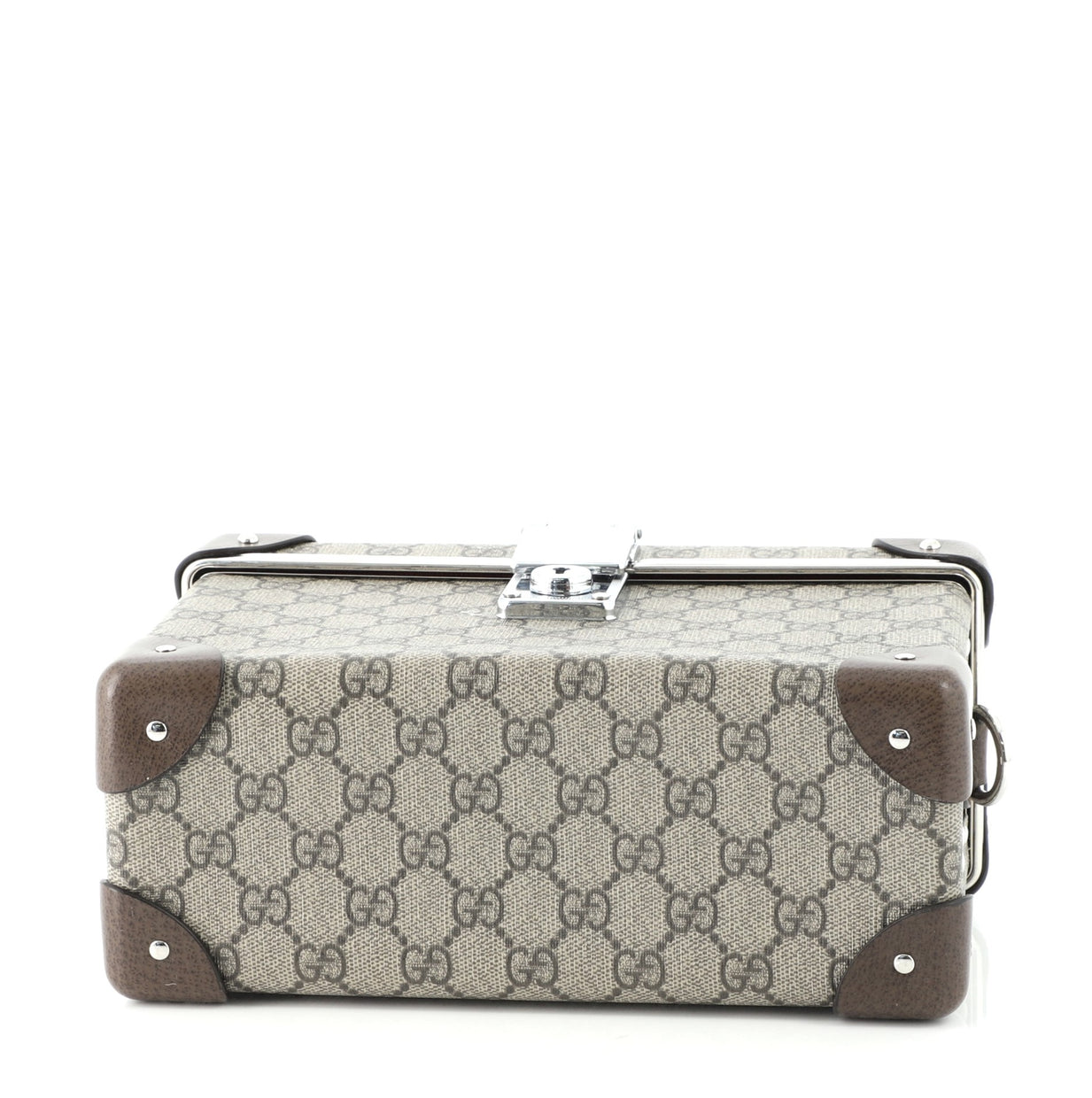 Gucci Bamboo GlobeTrotter Vanity Case GG Coated Canvas Brown 822092