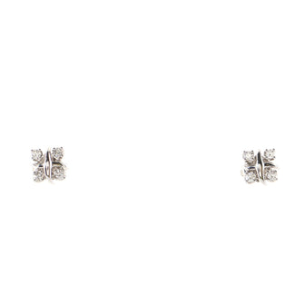 Tiffany & Co. Schlumberger Lynn Stud Earrings Platinum and Diamonds