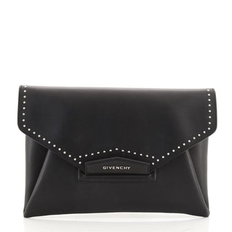 Givenchy Antigona Envelope Clutch Studded Leather Medium
