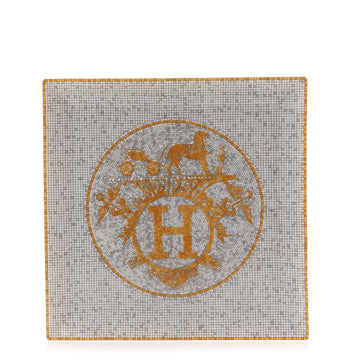 Hermes Mosaique au 24 Square Plate No.5 Printed Porcelain
