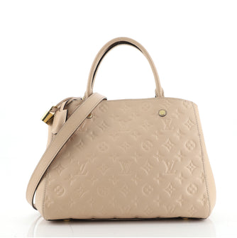 Louis Vuitton Montaigne Handbag Monogram Empreinte Leather MM