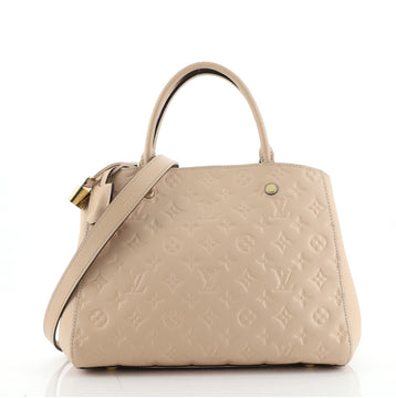 Louis Vuitton Montaigne Handbag Monogram Empreinte Leather MM