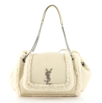 Saint Laurent Nolita Satchel Leather and Shearling Medium