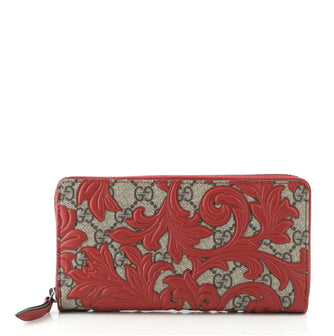 Gucci Zip Around Wallet Arabesque GG Coated Canvas