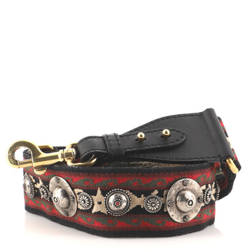 Christian Dior Bohemian Shoulder Strap Embellished Canvas