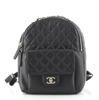 Chanel CC Day Backpack Quilted Caviar Large