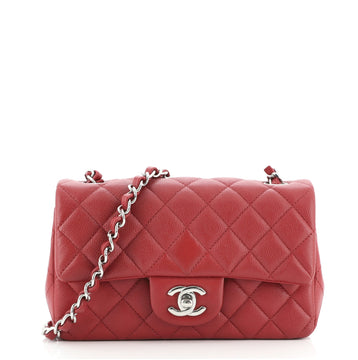 Chanel Classic Single Flap Bag Quilted Caviar Mini