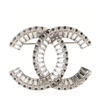 Chanel CC Brooch Crystal and Metal