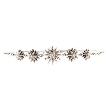 David Yurman Starburst Five Station Bracelet Sterling Silver with Diamonds