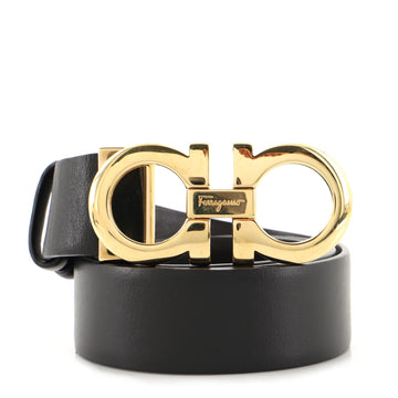 Salvatore Ferragamo Gancini Belt Leather Wide