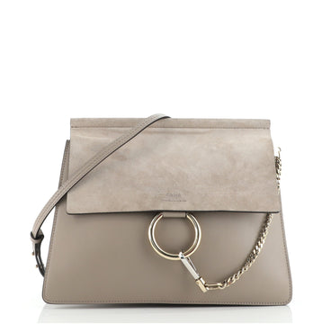 Chloe Faye Shoulder Bag Leather and Suede Medium