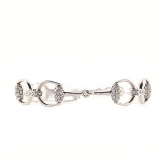 Gucci Horsebit Bracelet 18K White Gold and Diamonds Small