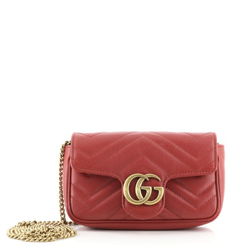 Gucci GG Marmont Flap Bag Matelasse Leather Super Mini