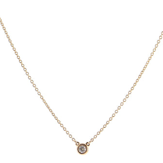 Tiffany & Co. Elsa Peretti Diamonds By The Yard Pendant Necklace 18K Rose Gold with Diamond .07CT