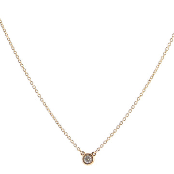 Tiffany & Co. Elsa Peretti Diamonds By The Yard Pendant Necklace 18K Rose Gold with Diamond .07CT