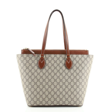 Gucci Linea A Zip Tote GG Coated Canvas Medium