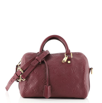 Louis Vuitton Speedy Bandouliere Bag Monogram Empreinte Leather 25