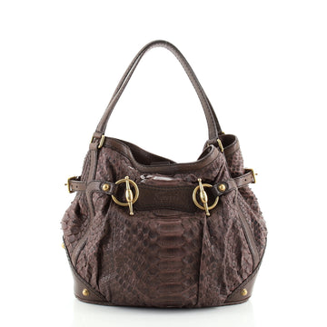 Gucci Jockey Tote Python Medium