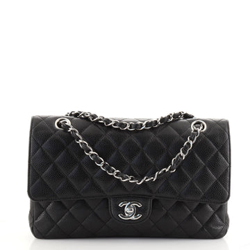 Chanel Classic Double Flap Bag Quilted Caviar Medium