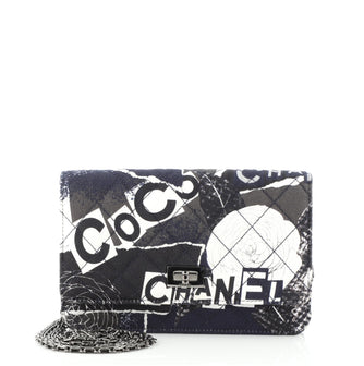 Chanel Reissue 2.55 Wallet on Chain Quilted Printed Canvas
