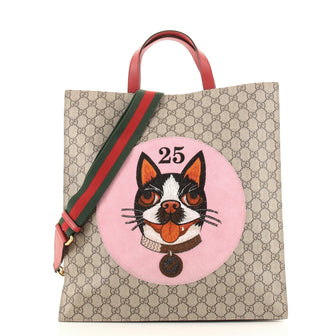 Gucci Convertible Soft Open Tote Printed GG Coated Canvas Tall