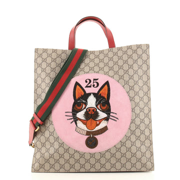 Gucci Convertible Soft Open Tote Printed GG Coated Canvas Tall