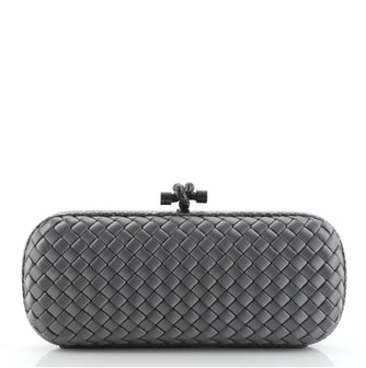 Bottega Veneta Box Knot Clutch Intrecciato Satin Long