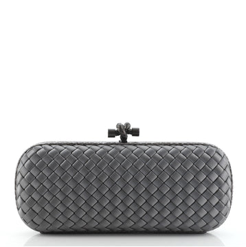 Bottega Veneta Box Knot Clutch Intrecciato Satin Long