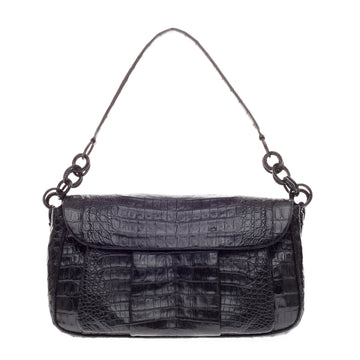 Nancy Gonzalez Flap Pocket Bag Crocodile