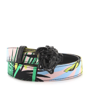 Versace Medusa Buckle Belt Printed Silk Thin