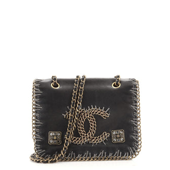 Chanel Paris-Byzance CC Flap Bag Embroidered Leather Mini
