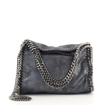 Stella McCartney Falabella Fold Over Crossbody Bag Shaggy Deer Mini