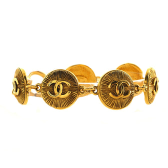 Chanel Vintage CC Medallion Charm Bracelet Metal