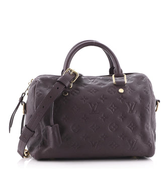 Louis Vuitton Speedy Bandouliere Bag Monogram Empreinte Leather 25