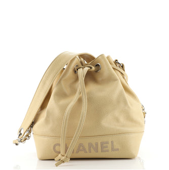 Chanel Vintage Drawstring CC Bucket Bag Caviar Mini