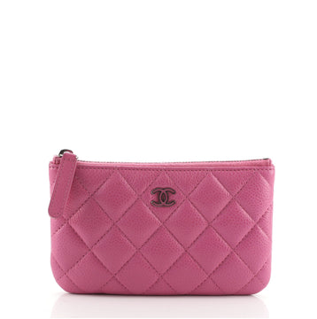 Chanel Classic O Case Pouch Quilted Caviar Mini