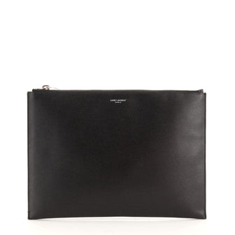 Saint Laurent Zip Pouch Leather Medium