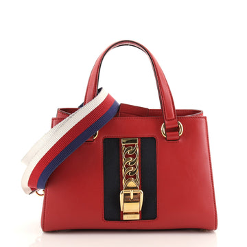 Gucci Sylvie Top Handle Tote Leather Medium